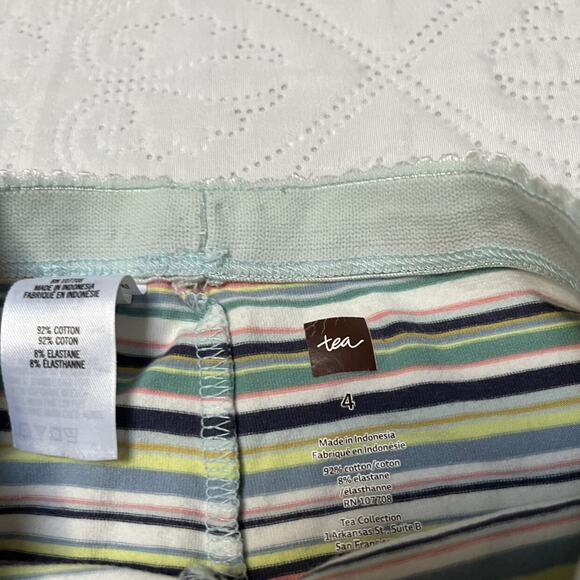Tea Collection Multistripe Capri Leggings Size 4 - Picture 4 of 5